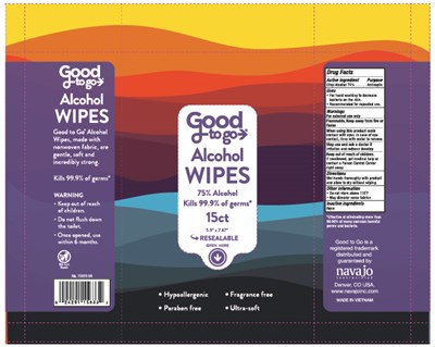 Good To Go Alcohol Wipes 15ct (15833 V4 100)